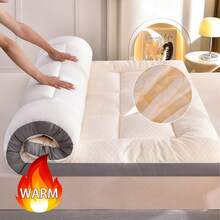 1pc Extra Soft Thick Breathable Quilted Mattress Topper - Suitable For All Seasons, Polyester Fiber Filled - Fits Bedroom, Guest Room, Dorm, All Size Mattresses - Relieves Back Pain