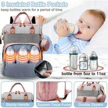 Mochila Cambiadora Para Bebé Con Cambiador, Multifunción, Portátil, Impermeable, De Gran Capacidad, Para Viajes, Organizador De Artículos Para Bebé, Búsqueda De Registro De Nacimiento, Bolsas De Pañales Para Niños Y Niñas, Regalos Para Baby Shower, Regalos Esenciales Para Recién Nacidos - 藏蓝色 - 查看 6