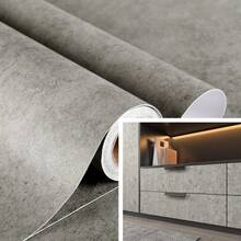 1 Roll Of Nordic Cement Gray Diatom Mud Industrial Style Wallpaper, The Wallpaper Is Torn Off And Pasted, Easy To Clean, Textured, Pvc Waterproof And Oil-Proof Stickers Are Suitable For Home Decoration Bedroom And Living Room Room Decoration Background Wall Decoration
