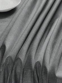 1pc Water-Repellent, Splash-Proof Solid Color Polyester Rectangular Tablecloth, Woven Thick Fabric, Suitable For Restaurant, Outdoor, Living Room, Patio, Picnic Or Holiday Party, Home Decor - Dark Grey - View 6
