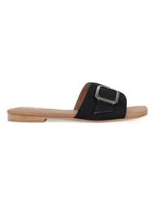 Women Flat Sandals - Black - View 7