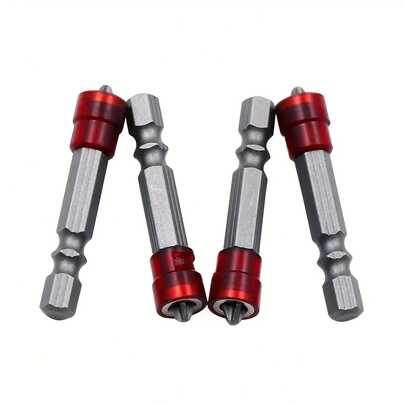 4-Piece PH2 Cross-Head Screwdriver Bits (50mm) - Magnetic Drill Bits With 1/4-Inch Hex Shank, Drywall Screwdrivers, Suitable For Efficient DIY & Professional Projects