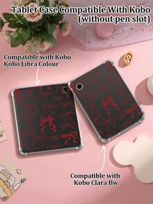 1 pieza Funda protectora para tableta con diseño de lazo, compatible con iPad de 10.ª generación, iPad Air de 11 pulgadas (M3) 2025, iPad Mini 4/5/6/7, y compatible con Kindle Paperwhite de 12.ª generación 2024, Kindle Colorsoft Signature Edition, modelos como Tab P11. Las cuatro esquinas de la funda protectora son a prueba de golpes, ligeras y fáciles de transportar.