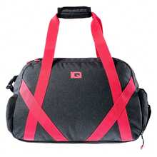 Tibia Contrast Logo 28L Duffle Bag (Grey Melange/Rouge Red) - Grey - View 1