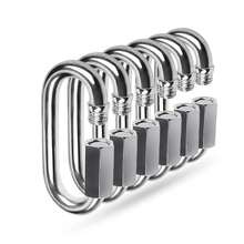 Quick Link, 304 Stainless Steel D Shape Locking Carabiner Keychain Buckle For Hiking Gym Set Of 6 - M3.5 18Pack - View 8
