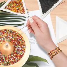 1 Set Holzperlen Spinner Kit, beinhaltet Perlnadeln, zum Herstellen von Armbändern, Halsketten und Schmuck