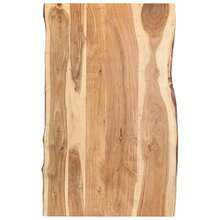 vidaXL Table Top  Natural Wood  Solid Acacia Wood  39.4 X 19.7-23.6 In  Durable  Solid Wood Table Top  Rectangular  Rustic  Dining Room Table  Acacia Wood Table  Rustic Wooden Tabletop - Brown - View 1