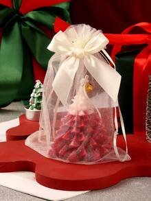 1 pièce Bougie parfumée d'arbre de Noël, décoration de bureau rotative, cadeau, décoration de chambre, cadeaux, décorations de Noël, cadeaux de Noël