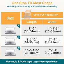 8/16/24 件装椅腿地板保护垫，防噪音家具垫，防刮擦椅套，耐用硅胶家具滑垫，保护地板、桌椅，适用于厨房、客厅和餐厅家具