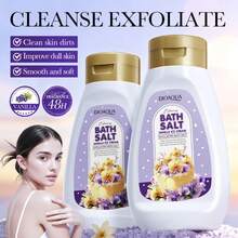 430g草莓/桃子/香草蛋糕沐浴盐，深层清洁控油去角质磨砂膏，滋养保湿防干燥 - 彩色 - 查看 8