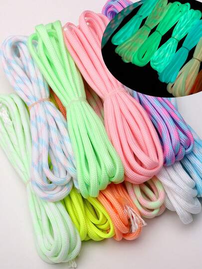 beadia 4毫米夜光绳 - 2米长，7芯编织，高强度，适用于户外应急、露营、徒步旅行、DIY手链制作和帐篷捆绑，露营配件