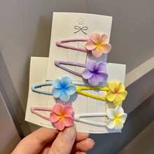 7 piezas Clip de pelo con flor de cerezo de unicolor, clip de flequillo rosa dulce y versátil, clip de pelo trenzado de princesa lindo para niñas, adecuado para viajes diarios, ir al trabajo, reuniones y como regalo de cumpleaños para niñas, pinzas de garra