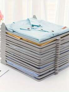 Set di pannelli per conservazione di indumenti senza pieghe - Organizzatori salvaspazio per magliette, camicie e maniche corte, rastrelliere pieghevoli in plastica per armadio e bagno