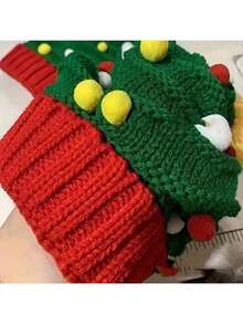 Christmas Santa Claus Hat Adult Knitted Stripes Soft Warm Winter Hat Men And Women Street Costume Role Play Costume Accessories Party Gift/