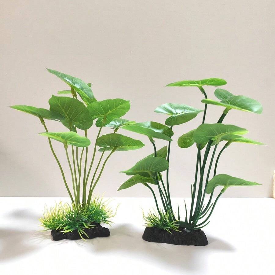 Realistic Charm, Aquarium Decor - Lifelike Artificial Aquatic Plants, Suitable For Fish Tanks And Amphibian Habitats