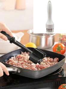 1 件手持式绞肉机、刮刀绞肉机、肉类、土豆、沙拉、番茄切碎机、搅拌铲、肉类和蔬菜搅拌机、用于切碎和切碎的实用烹饪工具 - 彩色 - 查看 15