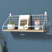 Wall Shelf With Hooks - Iron & Wood Entryway Organizer For Keys, Hats. Space-Saving Storage For Home, Office. Great Gift For Organizers, Homeowners, New Movers. Perfect For Housewarming, Christmas, Birthday