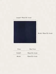 1pc Women's Solid Color Bandana, Multi-Purpose Satin Scarf, Versatile Hair Band, Headband, And Neck Wrap, Stylish Accessory For Dressing Up Your Look, Ideal For Daily Wear, Casual Outfits, And Chic Styling - 海軍藍 - 查看 2