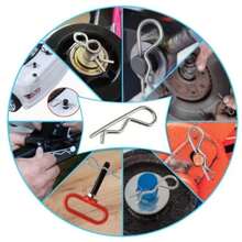 Zestaw 120 szt. wysokiej jakości ocynkowanych sworzni blokujących – ocynkowane, trwałe i odporne na rdzę elementy złączne do napraw samochodowych i małych silników, zaciski z sworzniami blokującymi typu R, zaciski sprężynowe, szpilki do włosów, ocynkowane sworznie mocujące