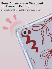 1 pieza Funda protectora para tableta con diseño de lazo, compatible con iPad de 10.ª generación, iPad Air de 11 pulgadas (M3) 2025, iPad Mini 4/5/6/7, y compatible con Kindle Paperwhite de 12.ª generación 2024, Kindle Colorsoft Signature Edition, modelos como Tab P11. Las cuatro esquinas de la funda protectora son a prueba de golpes, ligeras y fáciles de transportar.