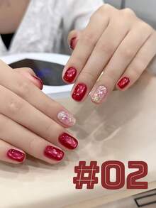 12ml秋冬美甲高密度超闪红金蓝棕色玻璃珠猫眼凝胶指甲油2025 Y2K美甲冰透明流行美白瓷白猫眼美甲沙龙家居DIY美甲美甲用品圣诞美甲