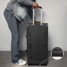 30 Inch Rolling Duffle Bag With Telescopic Handle, Wheeled Duffel Bag With Drop-Bottom,With 2 Layers Of Space Multiple Interior & Exterior Pockets,Extra Large Luggage Bags For Travel - 綠色 - 查看 5