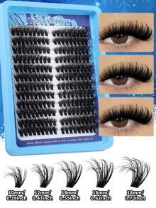 192/216 szt. puszystych kępek rzęs 50D/60D/80D/100D pojedyncze rzęsy grube kępki przedłużanie rzęs rzęsy typu D kępki pojedyncze rzęsy 10-18 mm rzadkie kępki rzęs kępki rzęs, kępki rzęs, pojedyncze rzęsy, rzęsy, sztuczne rzęsy