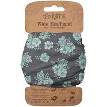 Karma Gifts - Diadema ancha, teñido anudado arcoíris(Azul Floral) - Tipo 12 - Ver 2