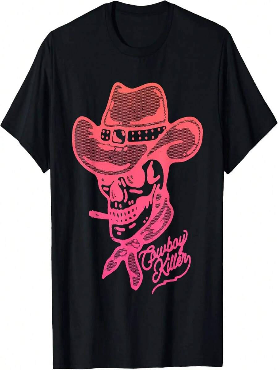 Cowboy Killer Western Graphic T-Shirt - Black - View 1