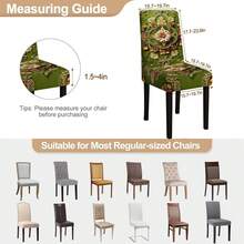 2/4/6/5/7 件花卉 3D 桌布和椅套套装，4 件（4 个椅套），6 件（6 个椅套），5 件（1 桌布 + 4 个椅套），7 件（1 桌布 + 6 个椅套），适用于室内/室外、家庭聚会、节日桌椅装饰，可重复使用 - 彩色 - 查看 3