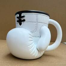 Boxing Glove-Shaped Stainless Steel Mug - Coffee Cup, Suitable For Drinking And Display - White - View 10