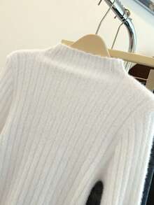 Suéter holgado de punto con aberturas laterales, adecuado para vacaciones, oficina, hogar, uso diario, otoño/invierno