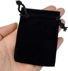 2025Nydotd 100pcs 2 X 2.8 Inch Black Velvet Cloth Jewelry Pouches Velvet Drawstring Bags Christmas Candy Gift Bag Pouch For Wedding Favors Gifts, Event Supplies Party Favors - 酒紅色 - 查看 11
