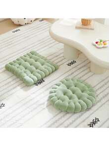 1个饼干形冥想垫，情人节装饰靠垫，圆形饼干造型，方形落地靠垫，适用于客厅、阳台、办公室和瑜伽练习。 - 彩色 - 查看 10