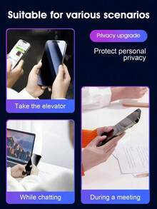 BOLLYMORE 4pcs 9H Hardness Privacy Screen Protector, Compatible With Apple X/Xs/XS Max, 11/11 Pro/11 Pro Max, 12 Mini/12/12 Pro/12 Pro Max, 13/13 Mini/13 Pro/13 Pro Max, 14/14 Plus/14 Pro/14 Pro Max, 15/15 Plus/15 Pro/15 Pro Max/16/16 Plus/16 Pro/16 Pro Max, Waterproof, Shockproof, Anti-Scratch, Anti-Fingerprint, Full Coverage - Clear - View 7