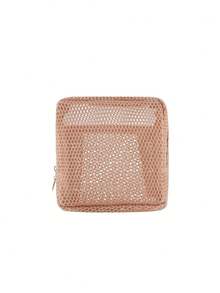 Bolsa de malla multiusos de alta calidad con textura de color macaron (estilo de cordón con colores aleatorios) Bolsa para toallas sanitarias, bolsa de almacenamiento de cosméticos, bolsa de maquillaje para damas, bolsa de almacenamiento de tampones para niñas, adecuada para viajes, vuelos, negocios, familia, campamento, al aire libre, playa, vacaciones de verano, regreso a la escuela, bolsa de lavado, bolsa de lavado, bolsa de viaje de lavado