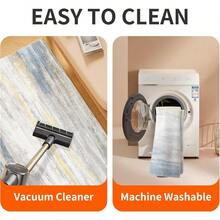 Area Rug Modern Abstract Design Short Pile Carpet NonSlip Backing Perfect For Living Room And Bedroom Machine Washable Rugs Soft And Comfortable For Indoor Use (Bluegrey 200*300cm