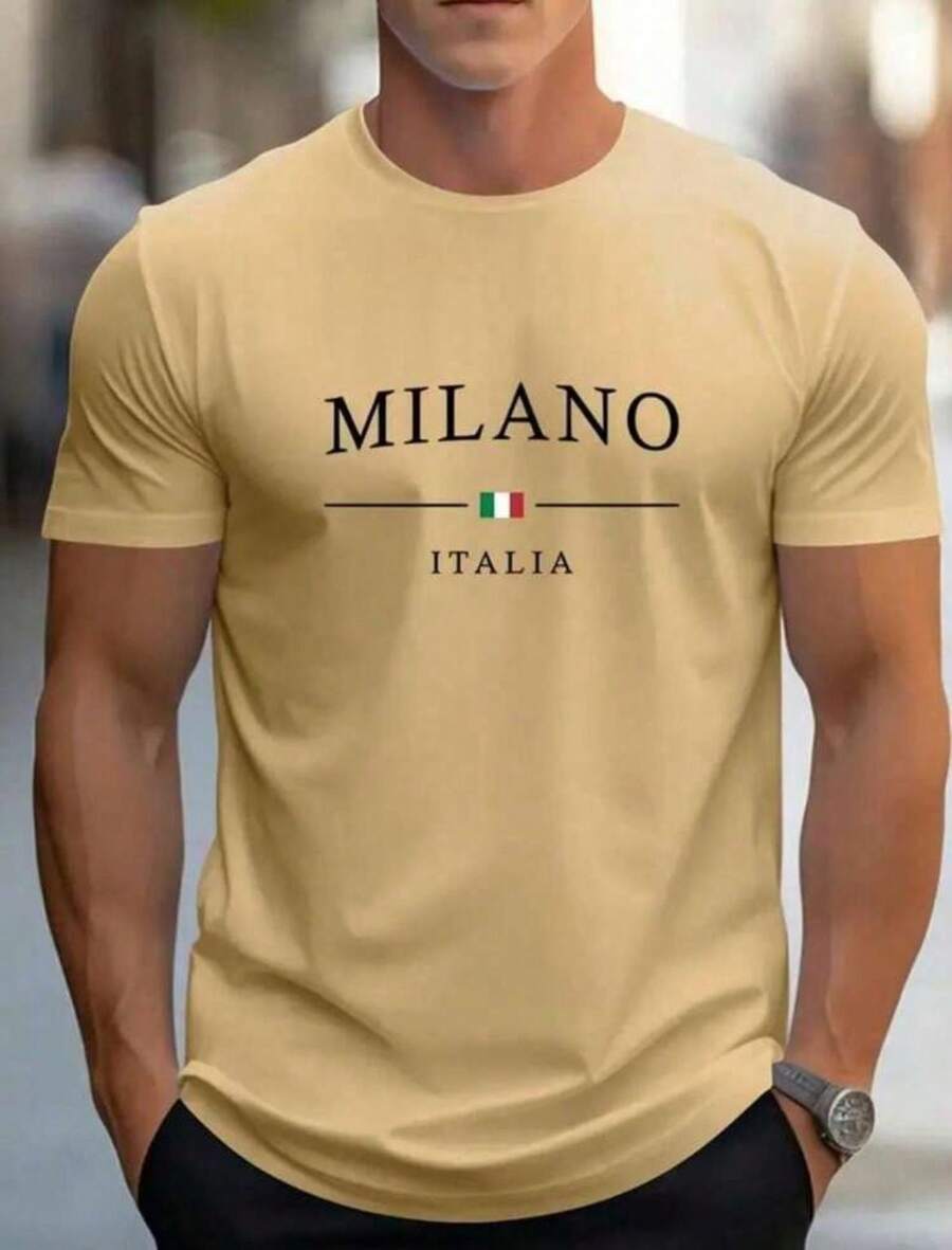 Milano Men's T-Shirt - Beige - View 1