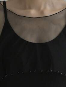 1 pieza Chal nupcial largo, Capa sencilla con decoración de perlas falsas, Adecuado para accesorios de vestido de novia, Accesorios para vestidos de gala