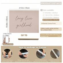 1 幅带框/帆布墙面艺术，一套 9 件儿童房粉色墙面装饰：复古儿童房装饰粉色艺术套装儿童房复古女孩房装饰家居房间装饰带框墙面艺术带框墙面装饰房间装饰家居装饰墙面装饰浴室装饰 - 彩色 - 查看 41