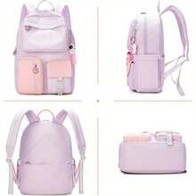 Backpacks For Girls, Cute Backpack Suitable For Work, Travel, Comfortable Handheld, Smooth Zipper, Winter Gift, Brithday Gifts - Màu tím - Xem 5