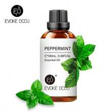 EVOKE OCCU Premium Peppermint Essential Oil For Cleansing Purifing Air Massage Diffuser Facial Body& Nails Care Candles Soap Making DIY Perfume-100mL/30mL/10mL - Peppermint - View 8