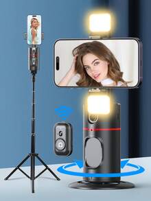 AXNEN Estabilizador de cardán giratorio a 360° para teléfonos inteligentes, cardán de escritorio con seguimiento facial para grabación anti-sacudidas, vlogging, transmisión en vivo de teléfonos inteligentes - Multicolor - Ver 13