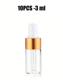 10个1/2/3/5/10毫升精油玻璃滴管空瓶样品瓶，带玻璃滴管，可用作眼药水滴管瓶、香水芳香疗法化妆品容器、旅行容器等，非常适合旅行、徒步、度假、日常通勤、办公室或学校使用，也是送给家人、朋友和爱人的理想礼物，尤其适合圣诞节。 - 彩色 - 查看 13