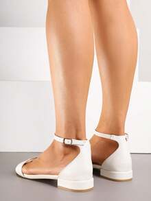 Women's Chic Ankle Strap Sandals - Casual Summer Sandals - White - View 4