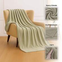 Bluelander Cobija Individual, Franela de Alta Calidad, Frazada Cómoda y Calientita Tejido Suave y Cálido, Manta de% Poliéster Ultrasuave, Calidad Premium (1, Perla,) - 1 - Ver 6