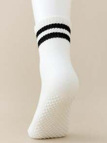 5 đôi tất dài đến bắp chân mùa thu/đông cho trẻ em, tất chấm bi chống trượt, tất sọc đa năng dành cho bé trai và bé gái học sinh - Nhiều màu - Xem 9