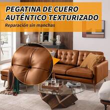 Kit de Parches Reparadores de Piel,Parche de Cuero Autoadhesivo,Piezas ReparacióN de Cuero Pegatinas,para Restaurar ArtíCulos De Piel Como SofáS, Sillas, Bolsos, Etc. 50 X 200 (Negro) - Marron Claro - Ver 2