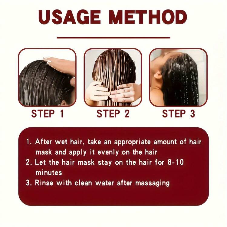 La mascarilla molecular sin enjuague ELIKANA repara el cabello seco o dañado, revierte el daño causado por la decoloración, el color, los servicios químicos y el calor. - Multicolor - Añade 6