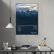 1 pieza Cuadro de arte de pared de lienzo de música pop moderna sin marco, póster impreso en HD, pintura decorativa para sala de estar, dormitorio, estudio, regalo para familia y amigos, 40 x 60 cm